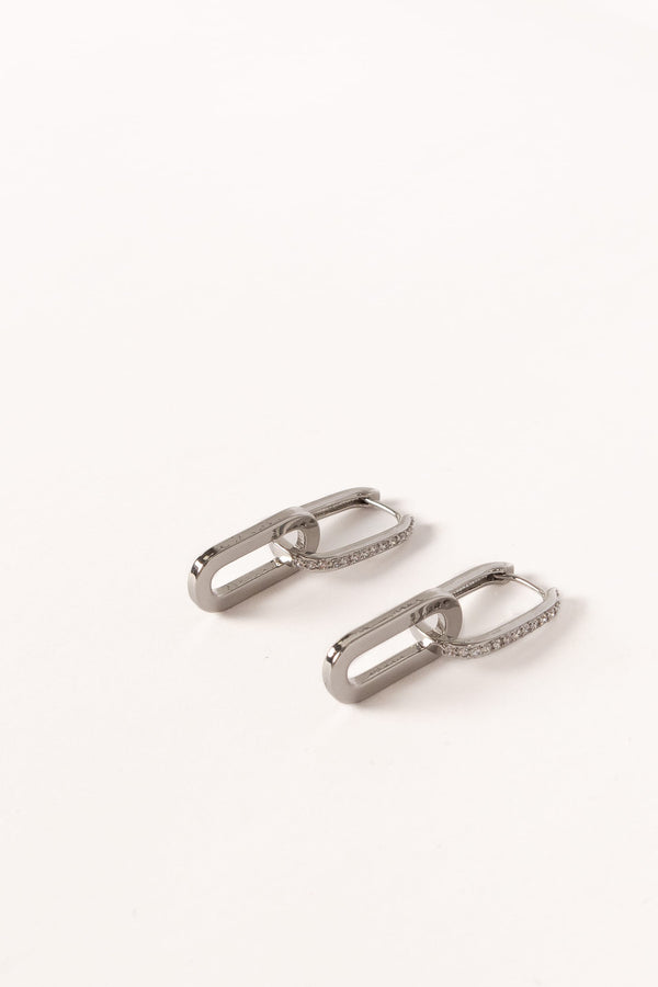 ACCESSORIES Teagan Double Hoop Earrings - Silver
