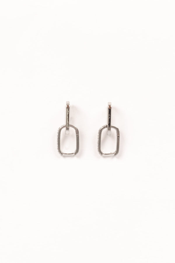 ACCESSORIES Teagan Double Hoop Earrings - Silver