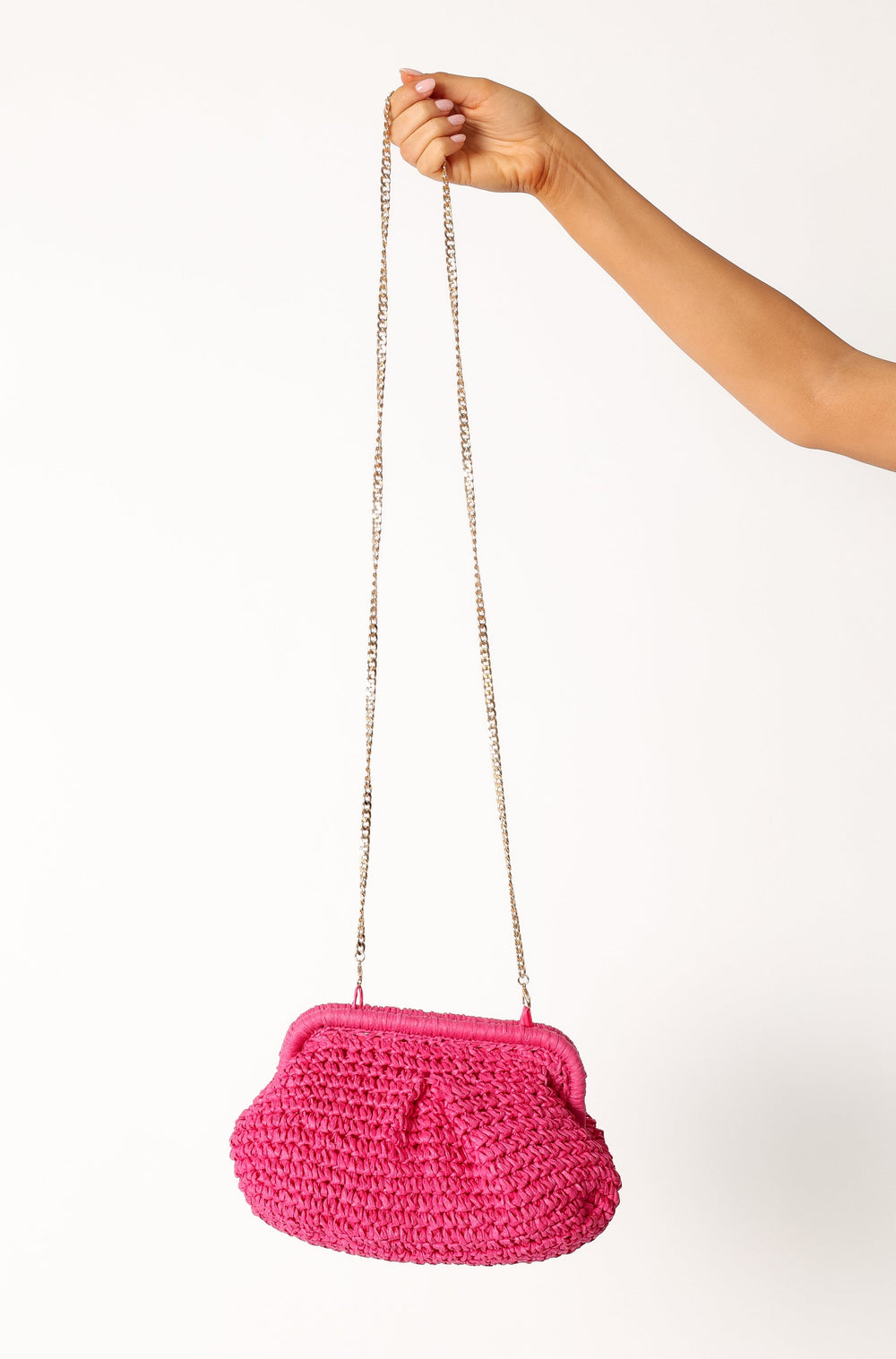 ACCESSORIES @Theo Woven Clutch - Pink