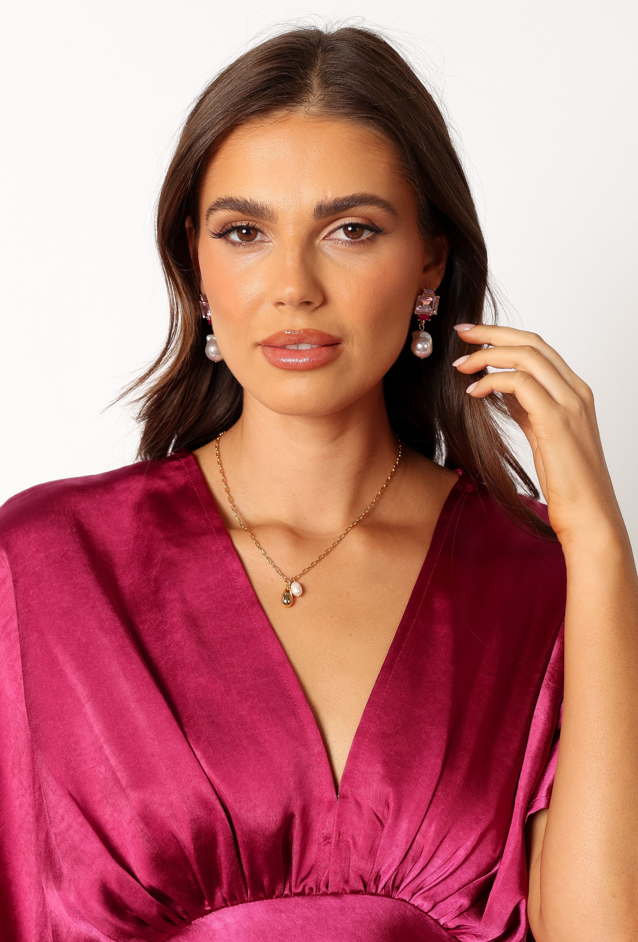 ACCESSORIES @Timms Earrings - Pearl Pink