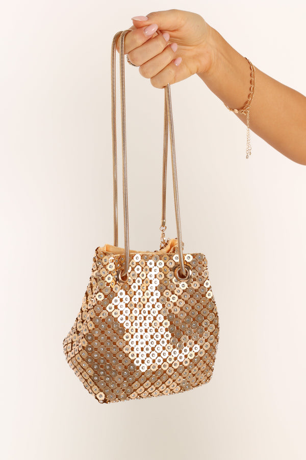 ACCESSORIES @Valentina Embellished Bag - Gold