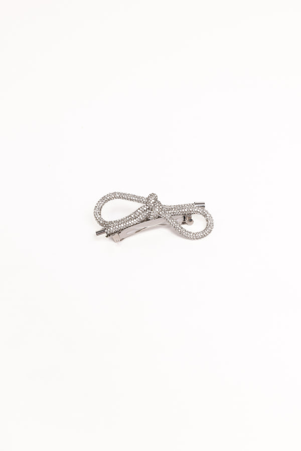 ACCESSORIES Whitney Bow Hair Clip - Silver