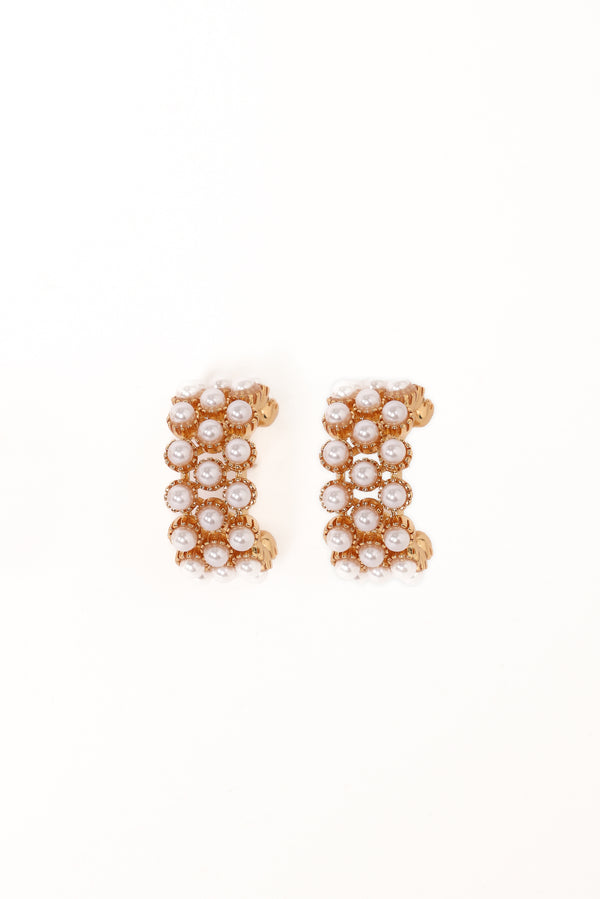 ACCESSORIES Ziva Earrings - Gold Pearl