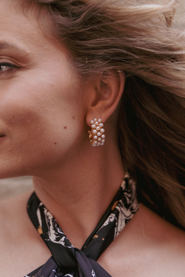 ACCESSORIES Ziva Earrings - Gold Pearl