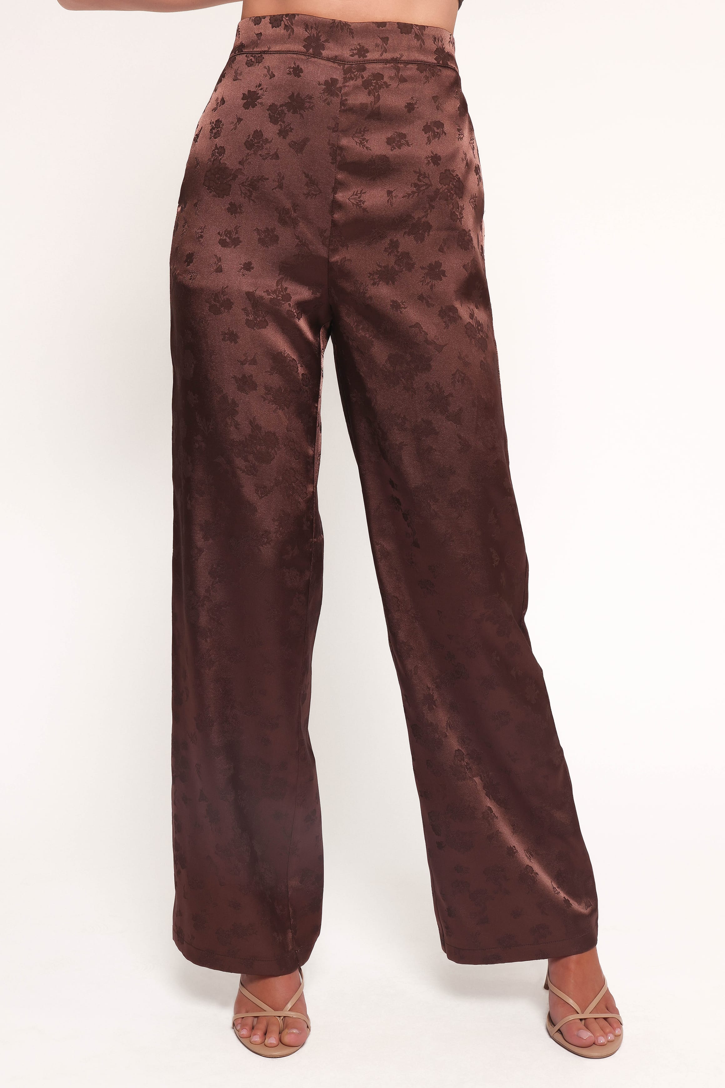 BOTTOMS Aaliyah Satin Pants - Chocolate