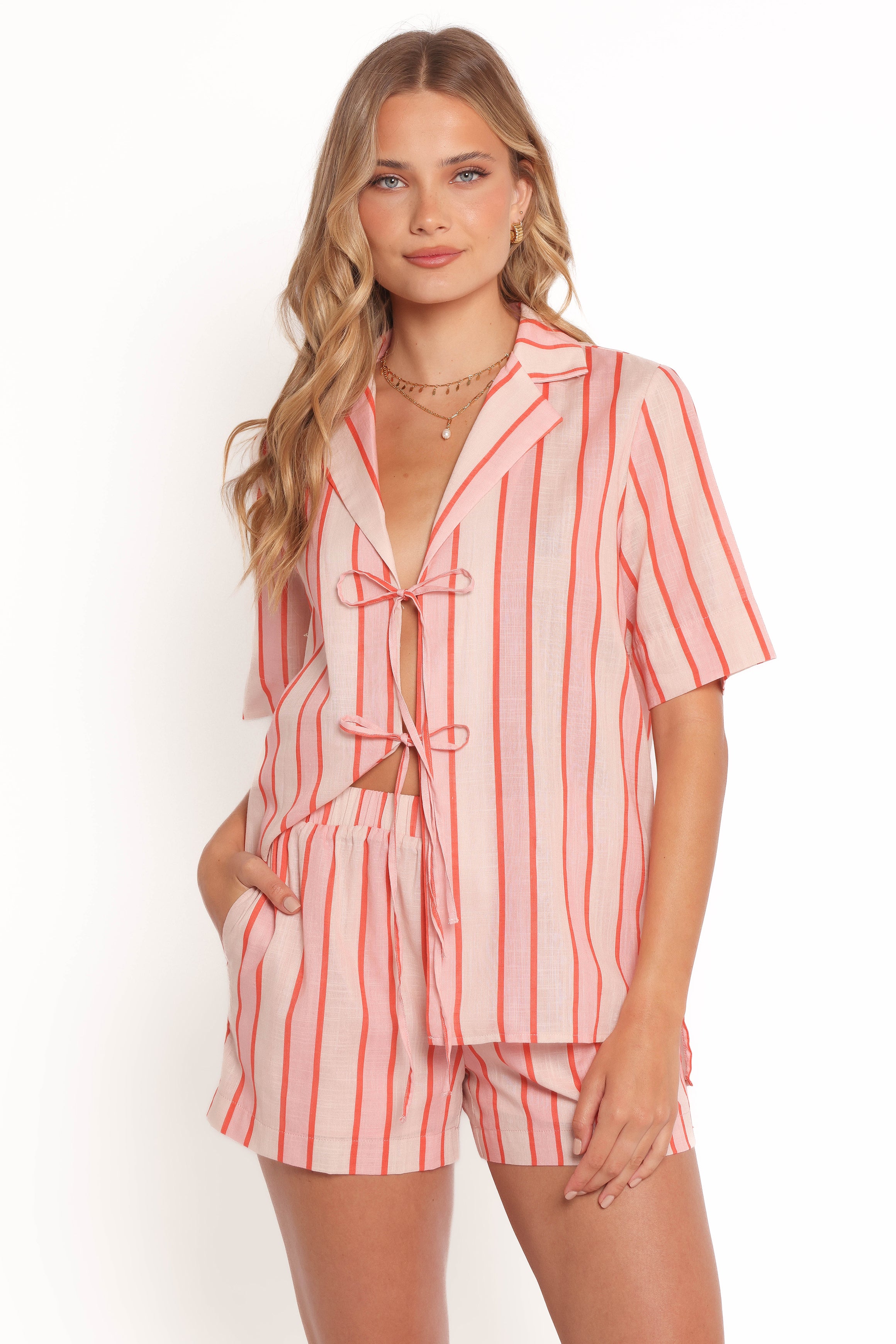 BOTTOMS Aaliyah Shorts - Pink Stripe