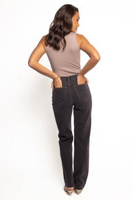 BOTTOMS Abrand 94 High Straight Jeans - Cara Washed Black