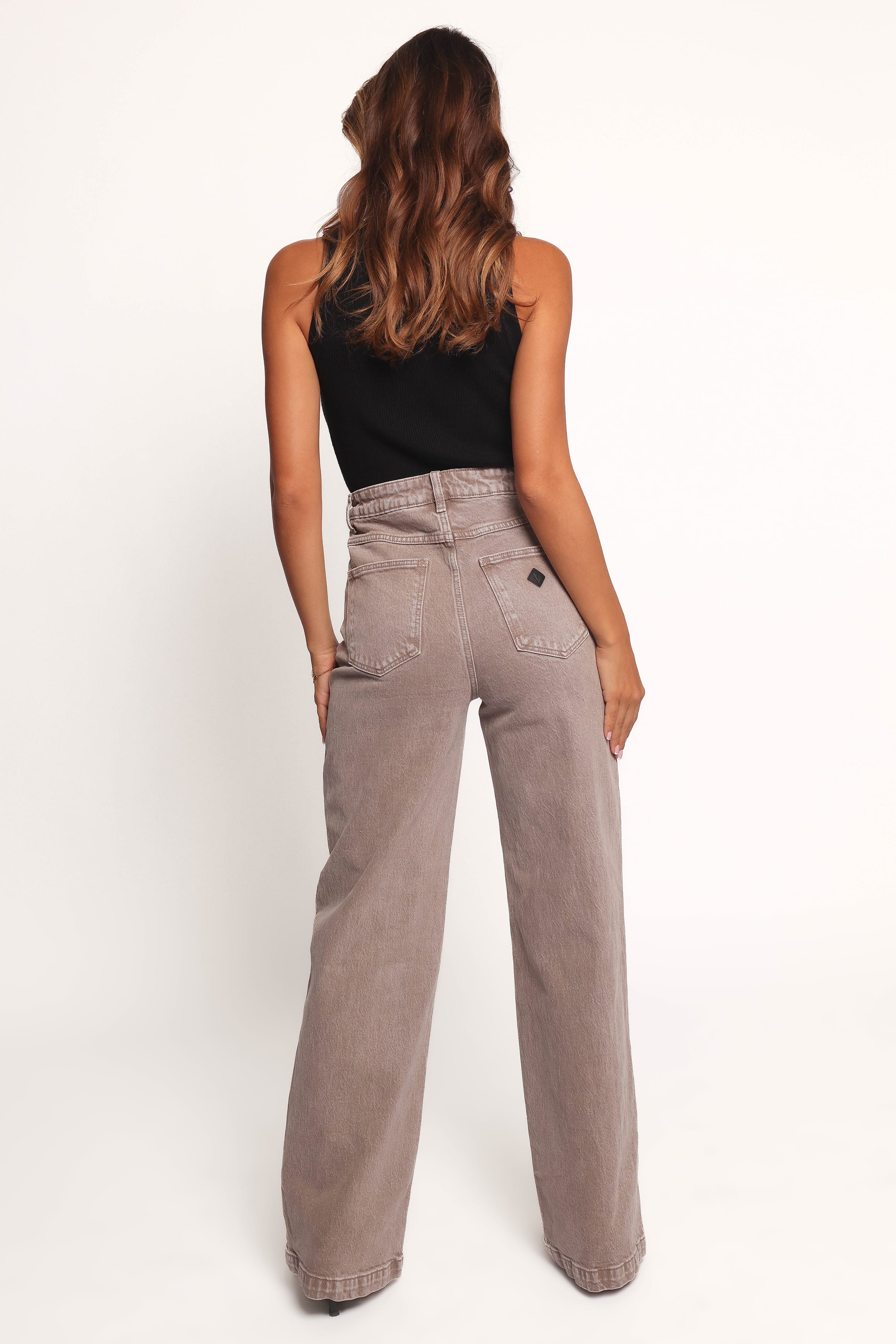 BOTTOMS Abrand 94 High Wide Jeans - Mushroom