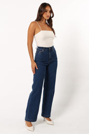 BOTTOMS @Abrand 94 High Wide Jeans - Ruth Mid Blue (Hold for Cool Beginnings)