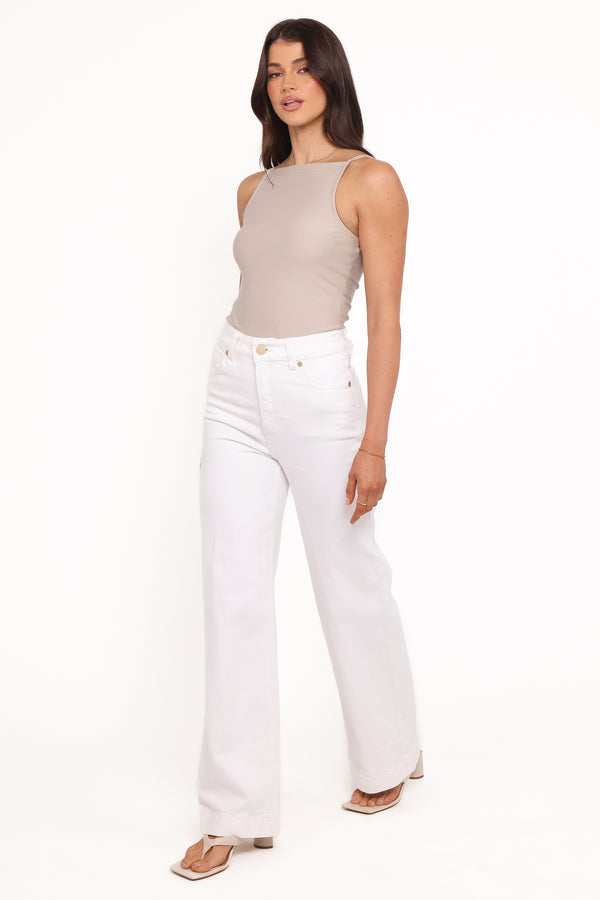 BOTTOMS Abrand 94 High Wide Jeans - White Gold