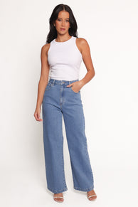 BOTTOMS Abrand 94 High Wide Petite Jeans - Debbie