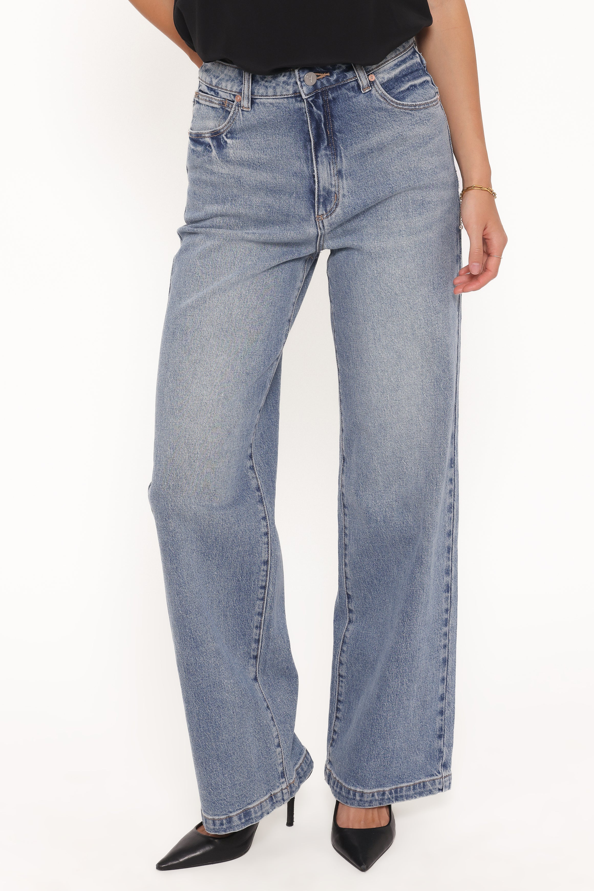 BOTTOMS @Abrand 94 Wide Leg Jeans - Selena