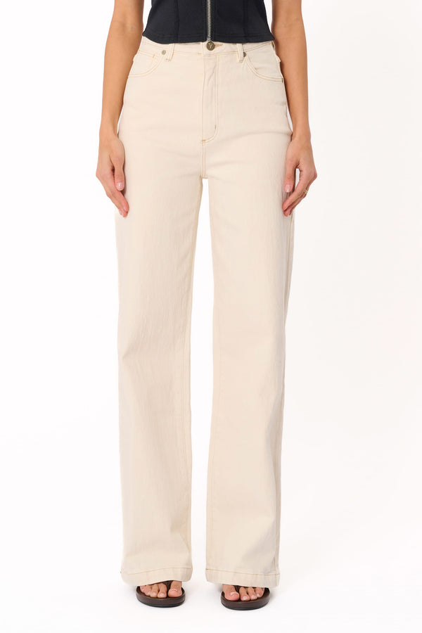 BOTTOMS Abrand 94 Wide Leg Jeans - Vanilla