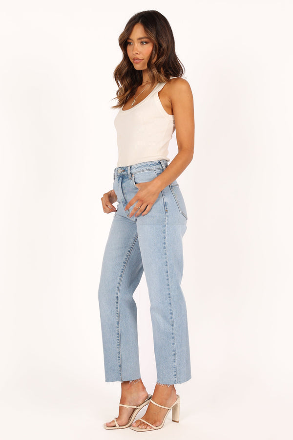 BOTTOMS @Abrand Venice Straight Jeans - Candice