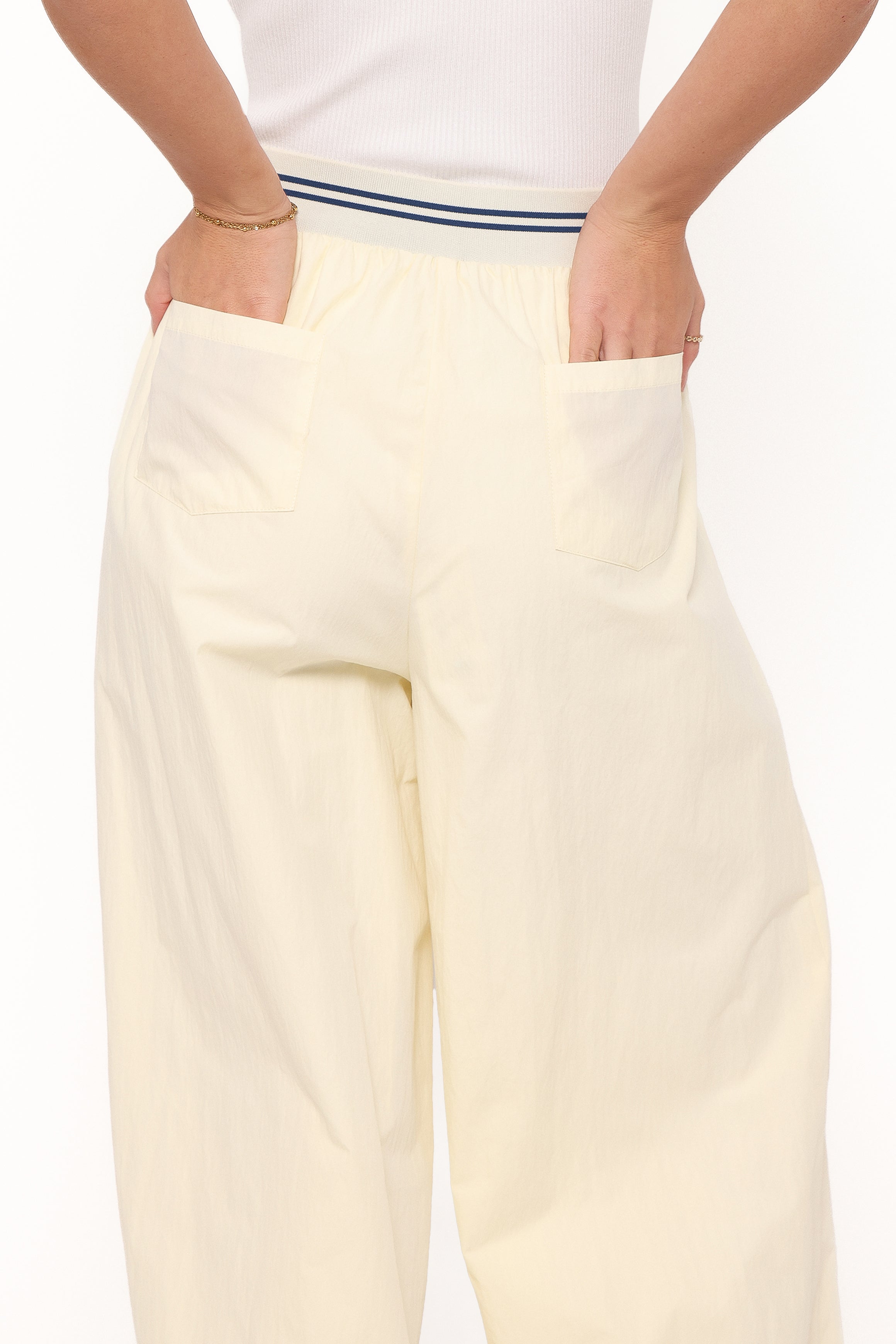 BOTTOMS Adam Wide Leg Pant - Pale Yellow