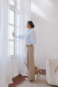 BOTTOMS Adrian Adjustable Waist Pants - Taupe