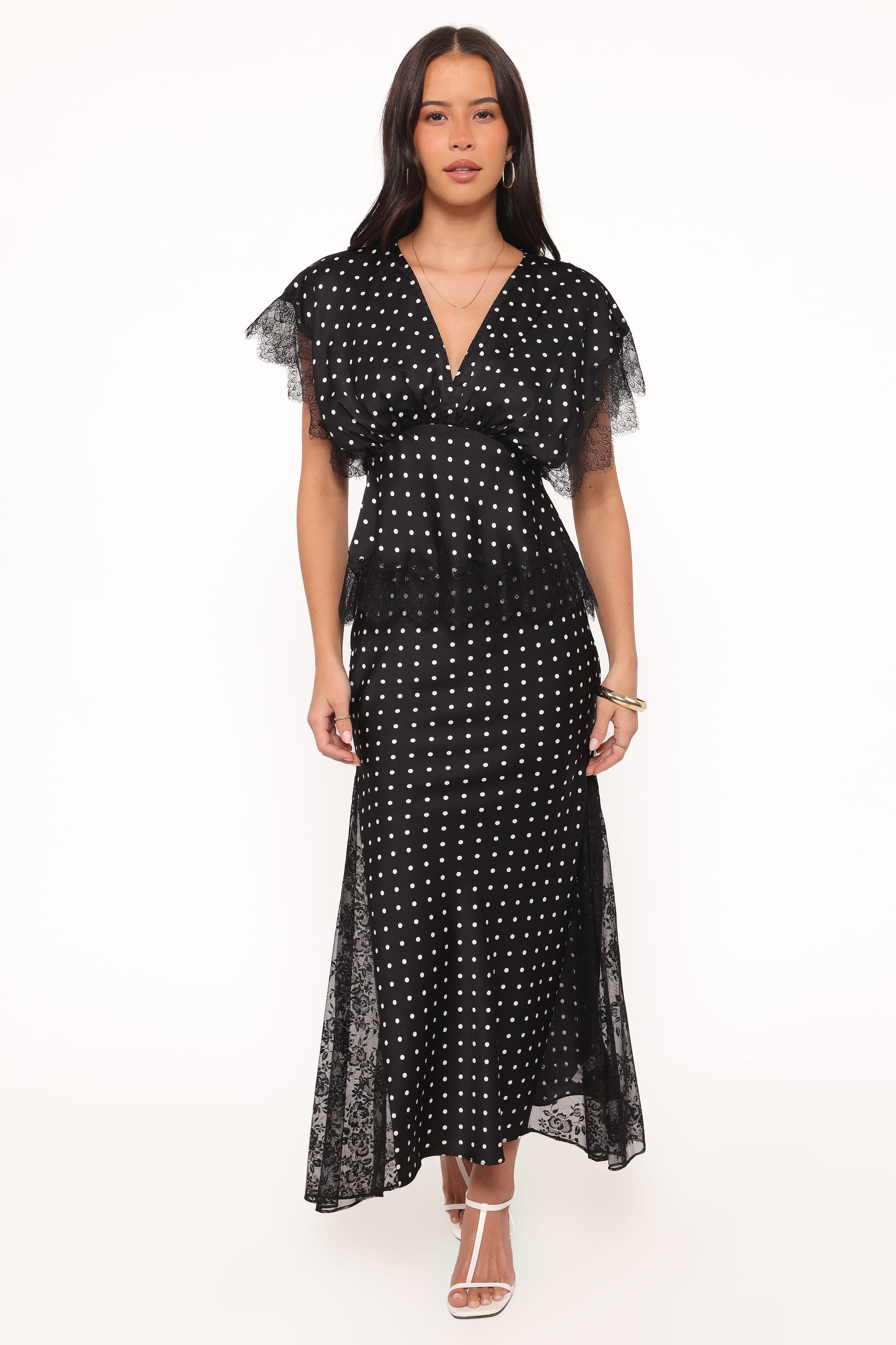 BOTTOMS Ailbhe Lace Skirt - Black Polka Dot