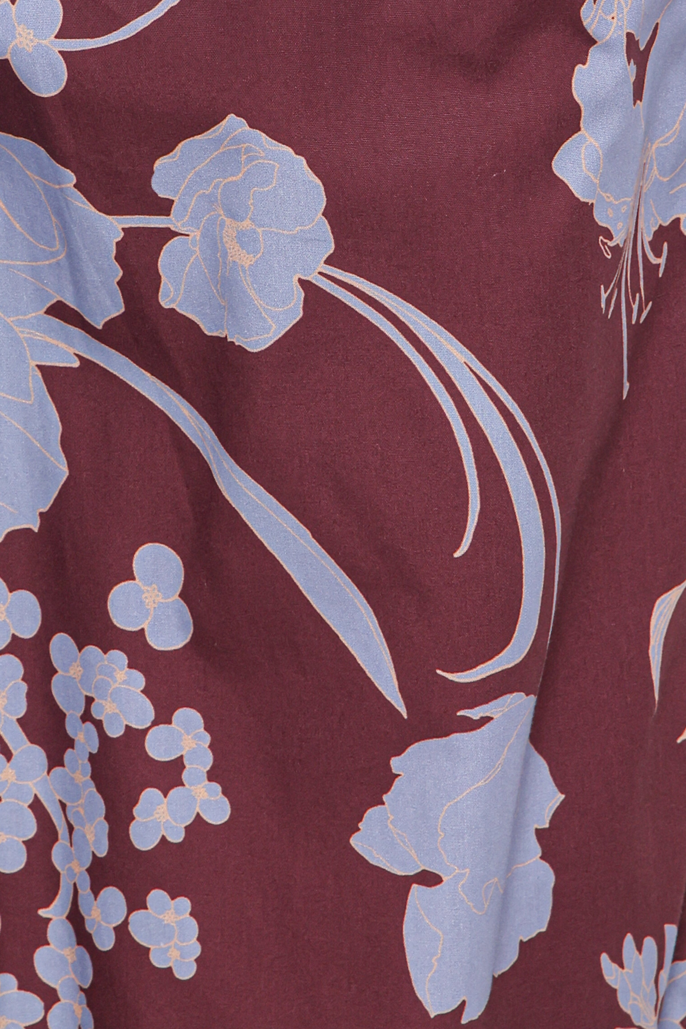 BOTTOMS Aine Wide Leg Tailored Pant - Burgundy Floral