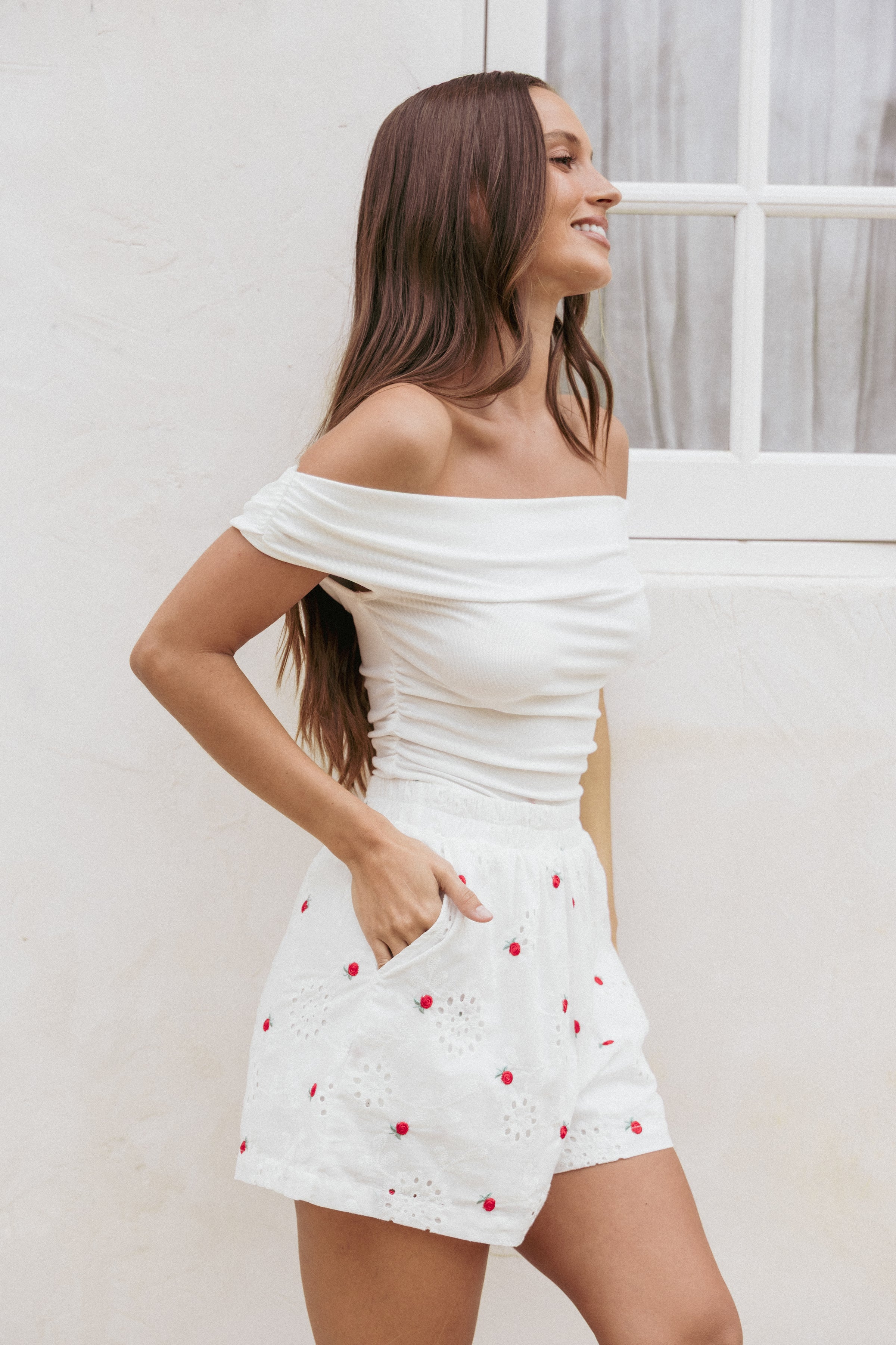 BOTTOMS Aisha Shorts - White