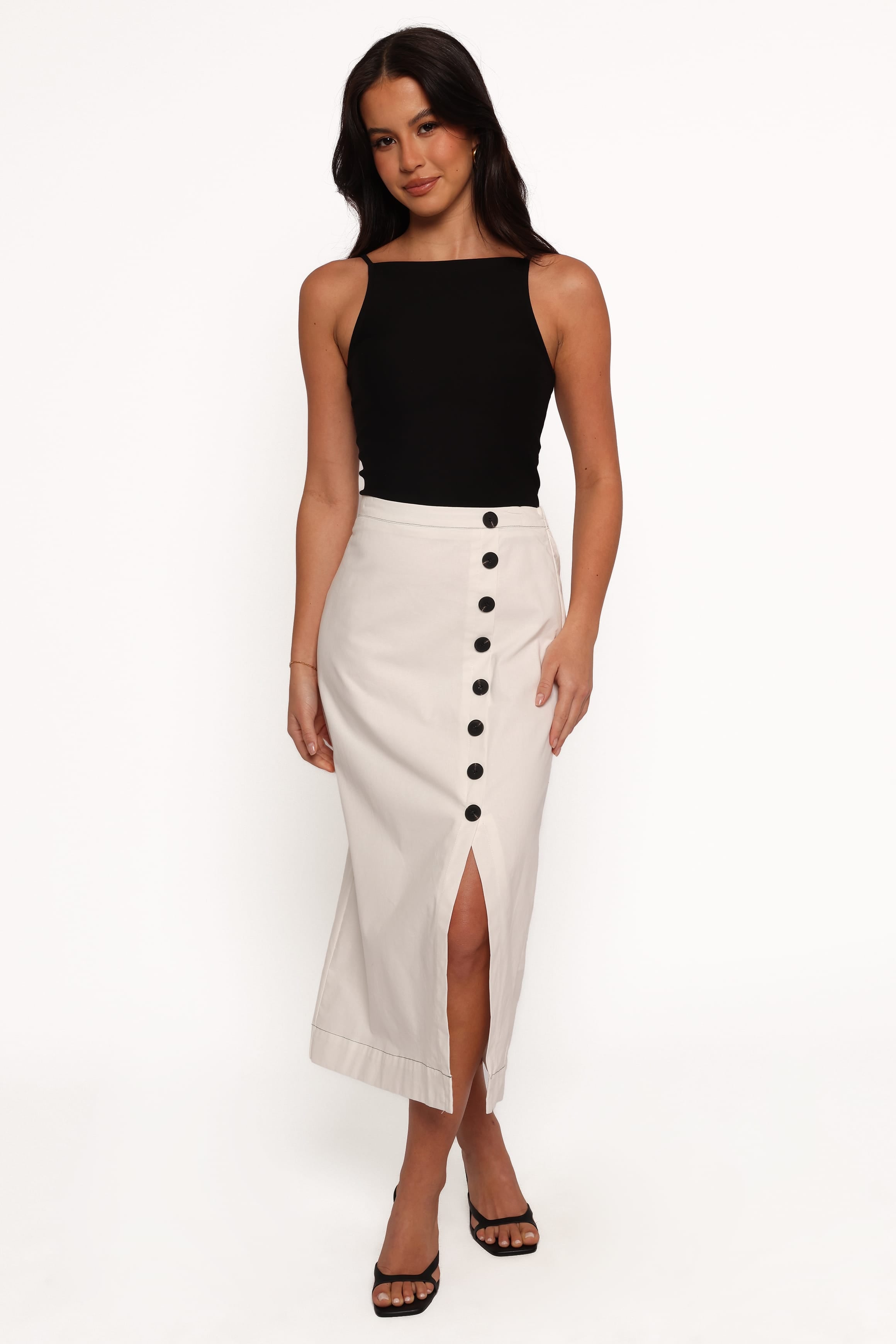 BOTTOMS Alder Midi Skirt - Cream