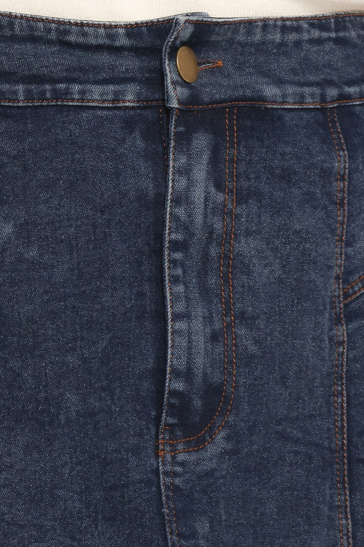 BOTTOMS Alek Pleated Mini Skirt - Mid Wash Denim