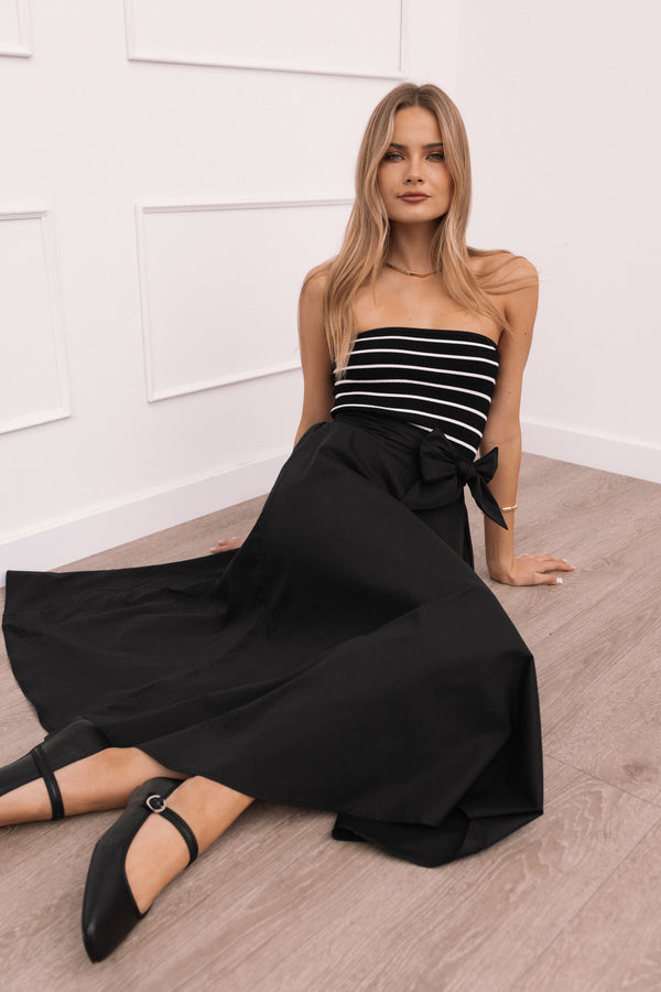 BOTTOMS Alessandra Midi Skirt - Black