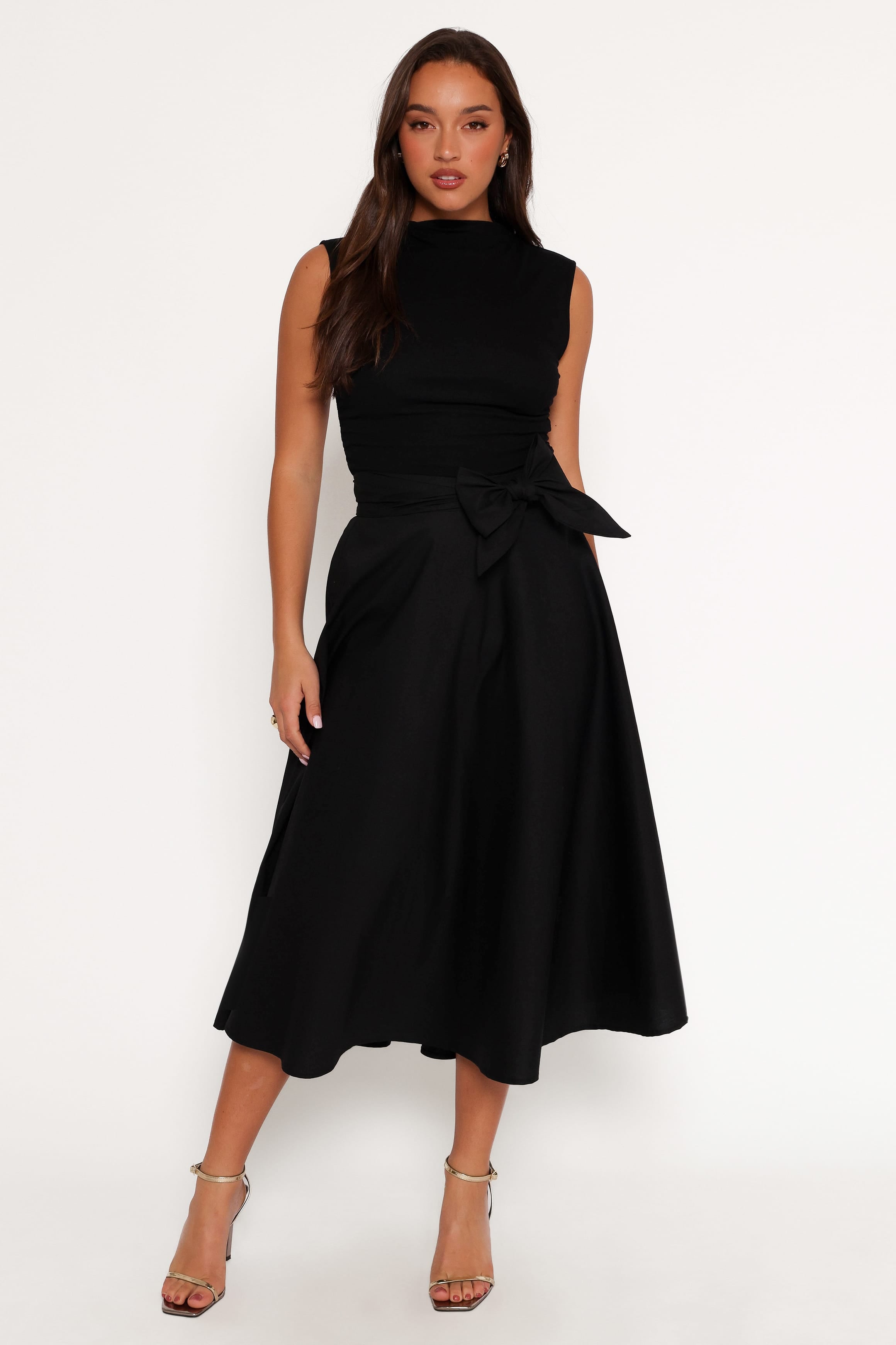 BOTTOMS Alessandra Midi Skirt - Black