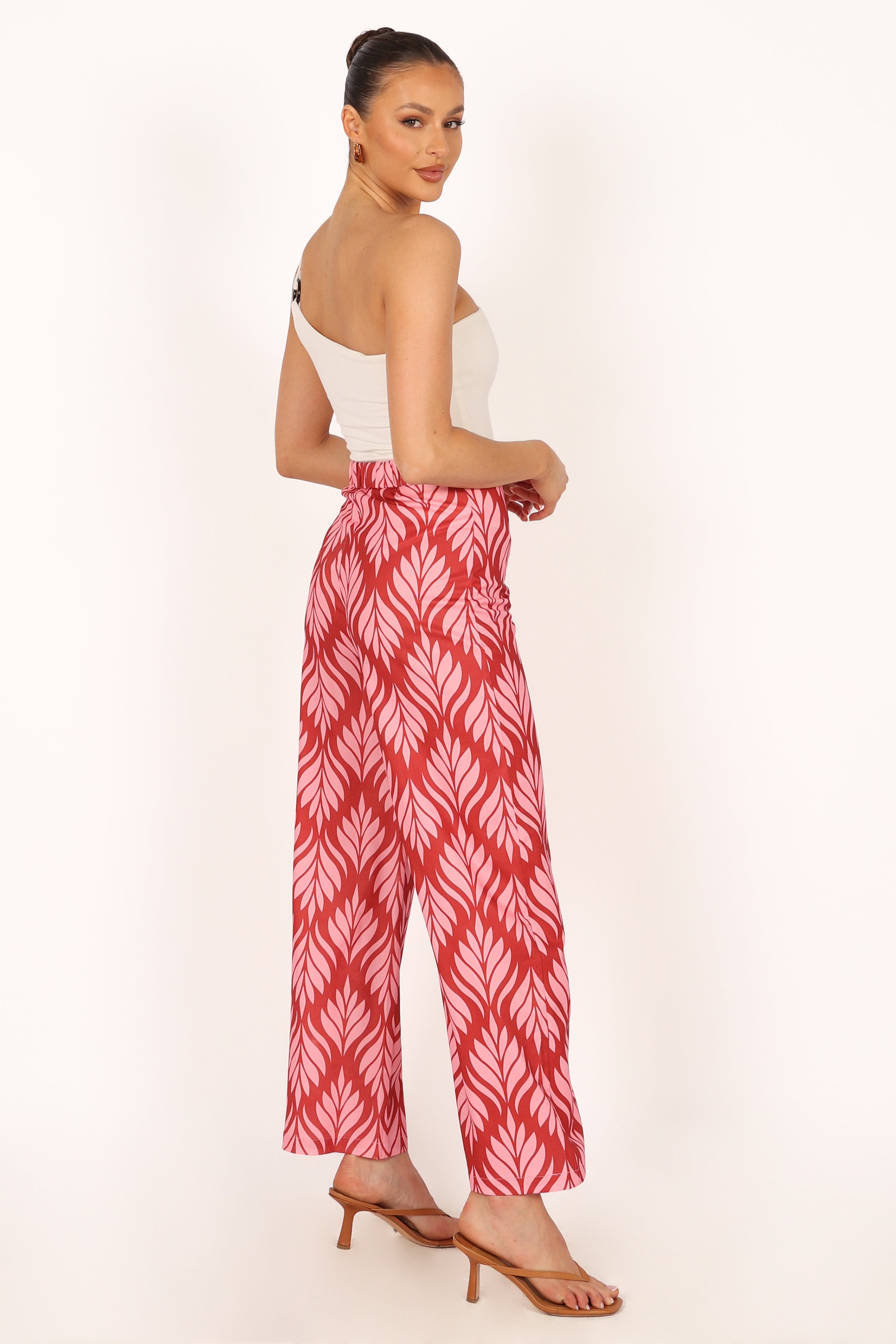 BOTTOMS @Alexia Wide Leg Pants - Pink
