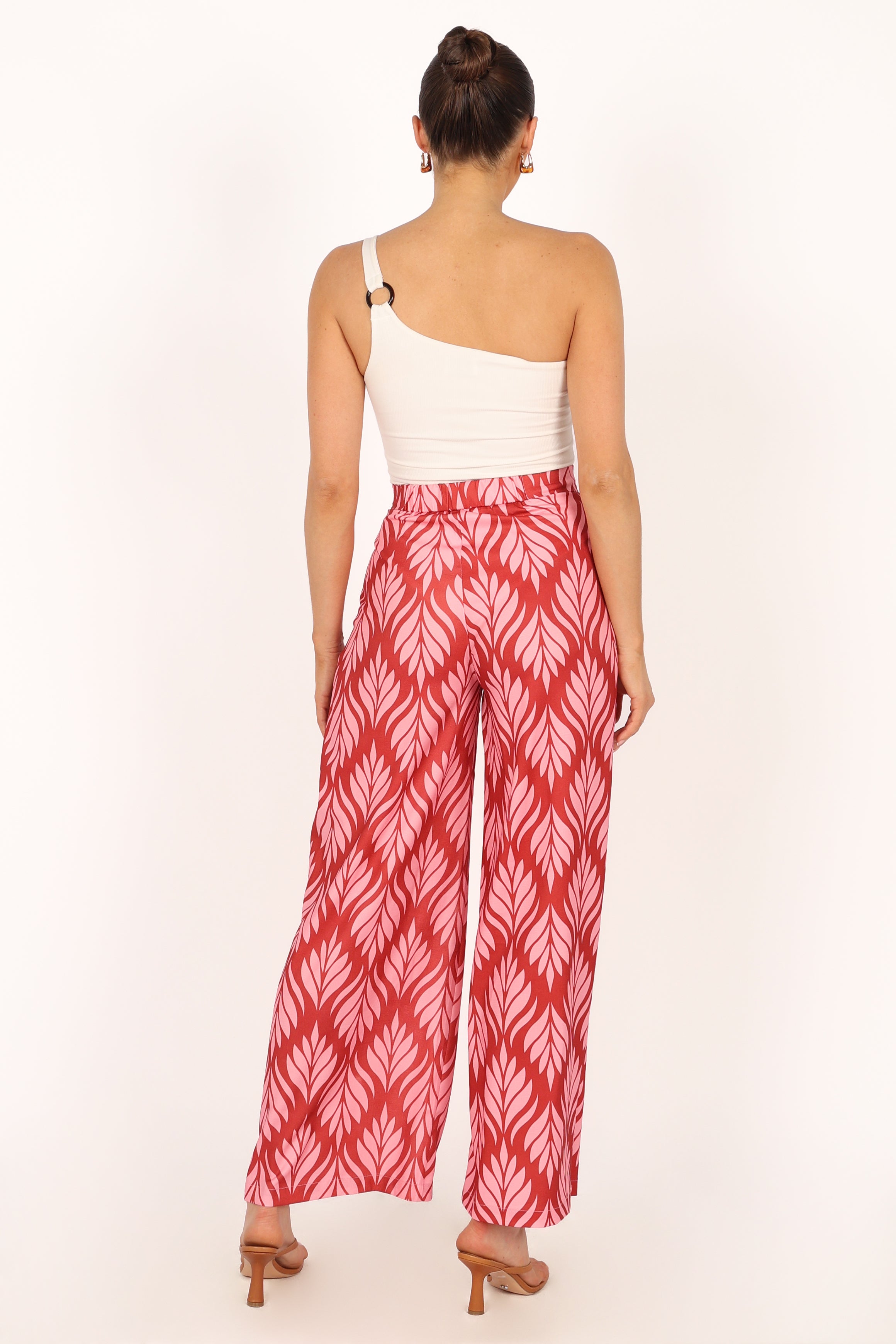 BOTTOMS @Alexia Wide Leg Pants - Pink
