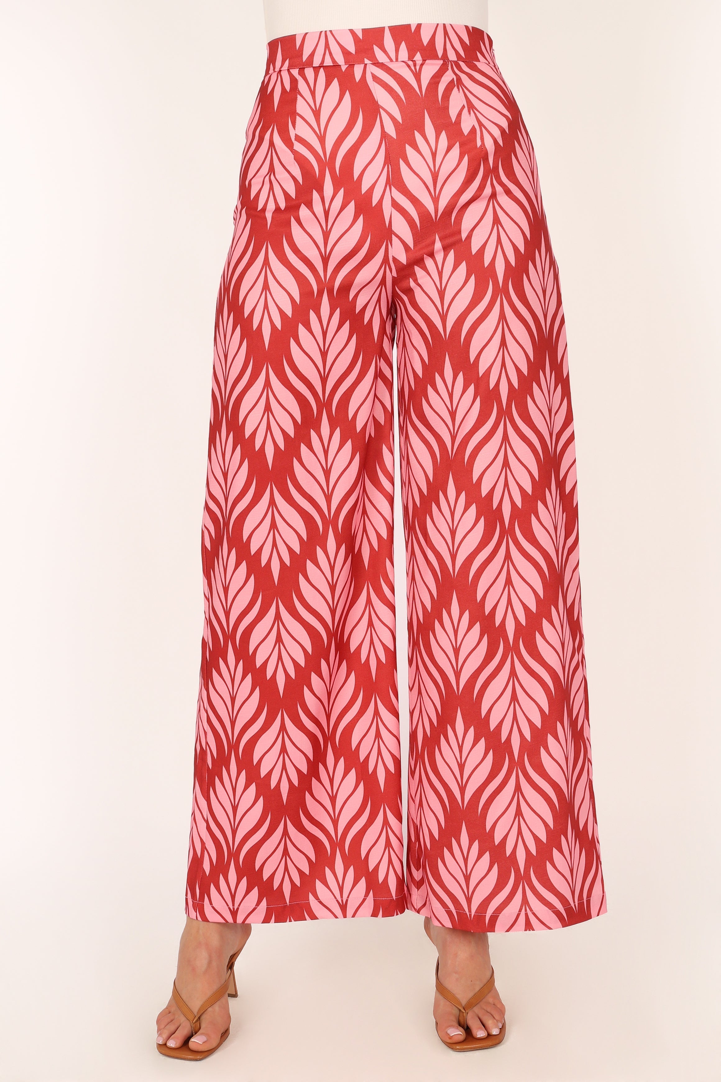 BOTTOMS @Alexia Wide Leg Pants - Pink