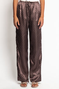 BOTTOMS Alima Pants - Brown Polka Dot