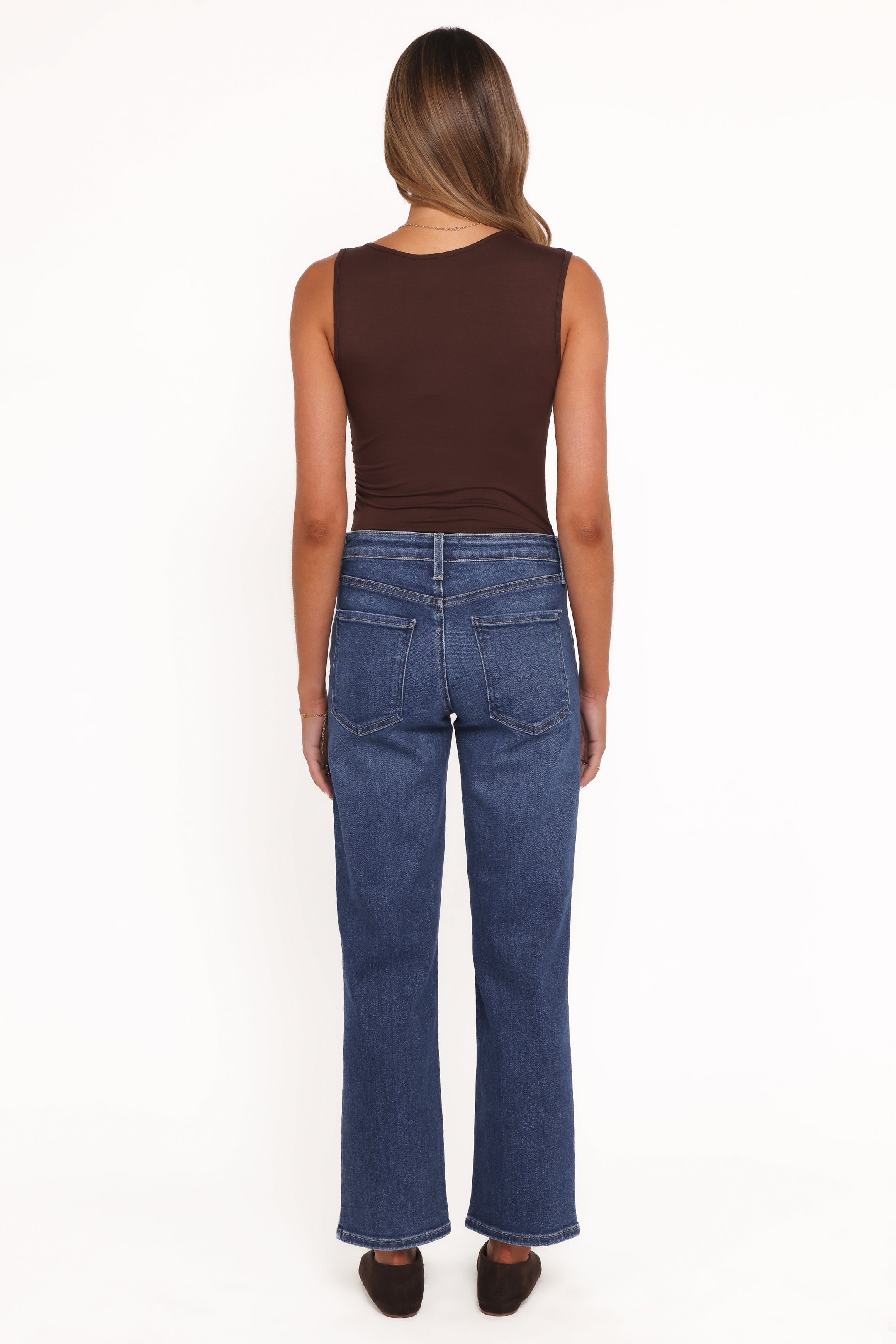 BOTTOMS Amara Utility Pocket Straight Jean - Dark Wash