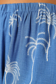 BOTTOMS @Amira Shorts - Blue Palm Print