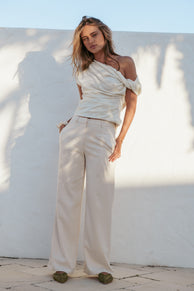 BOTTOMS Archer Linen Pants - Cream