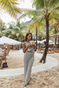 BOTTOMS Arella Knit Skirt - Sage/cream