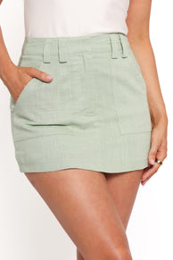 BOTTOMS Ariah Linen Skort - Mint