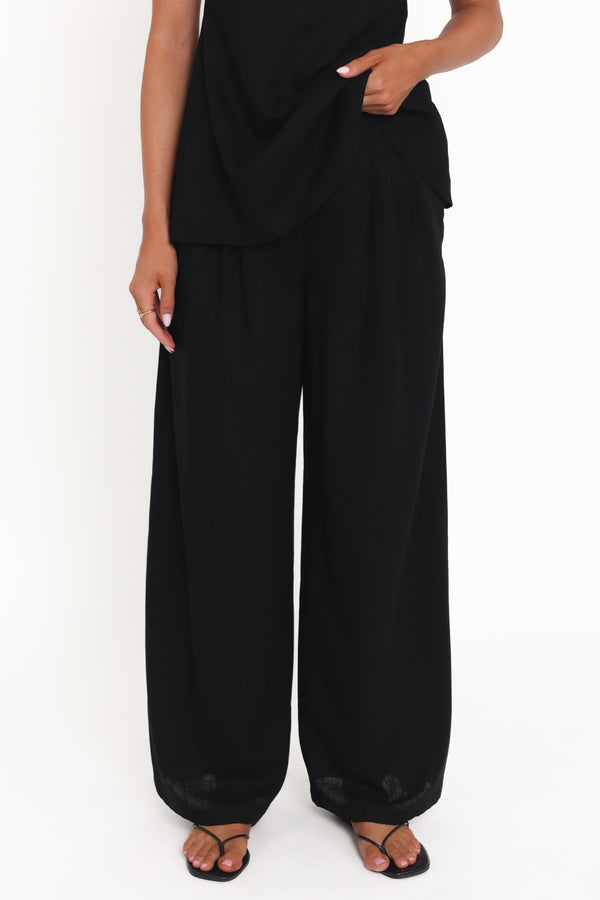 BOTTOMS Arles Wide Leg Pants - Black