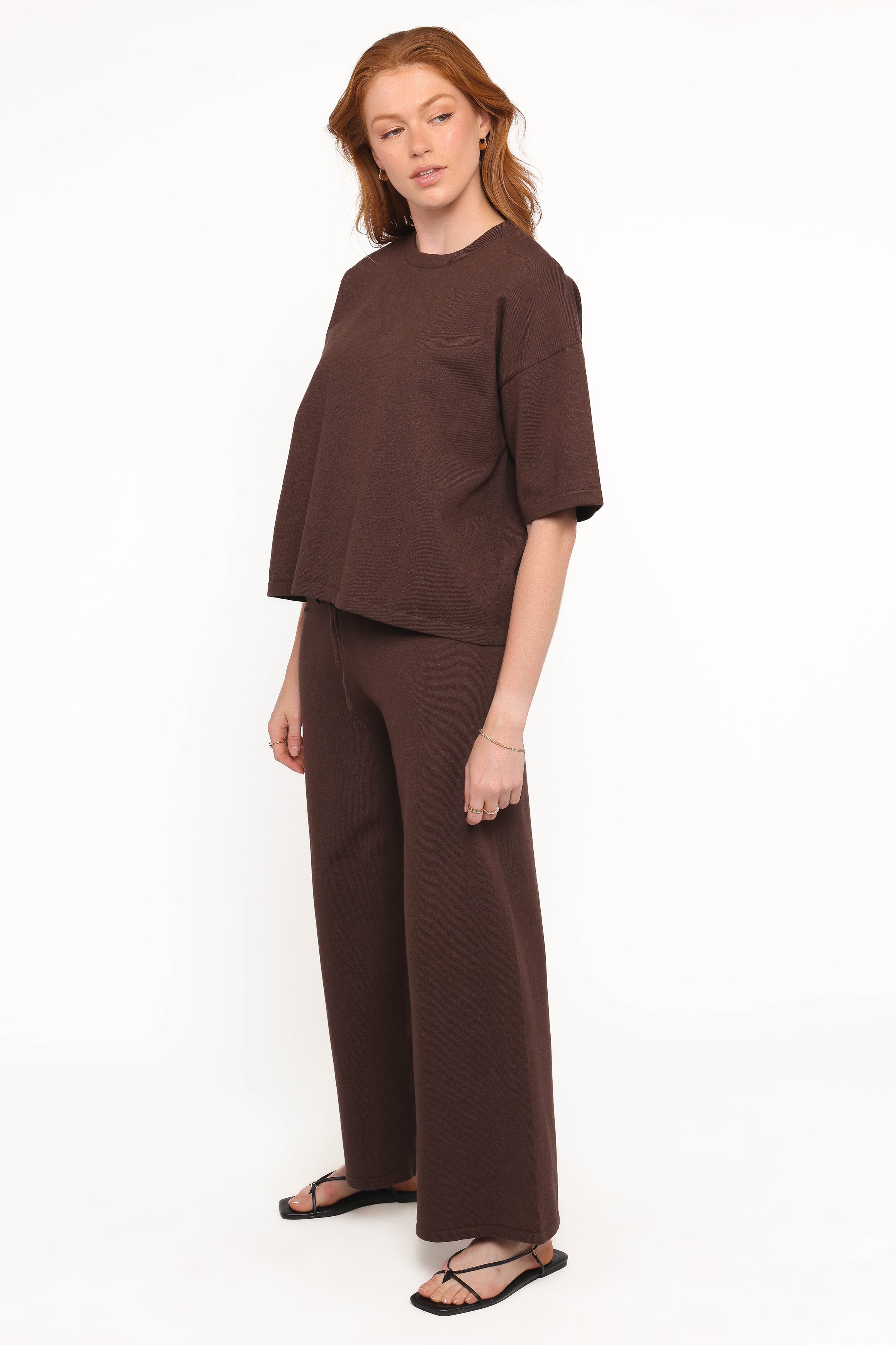 BOTTOMS Ash Knitted Pants - Chocolate