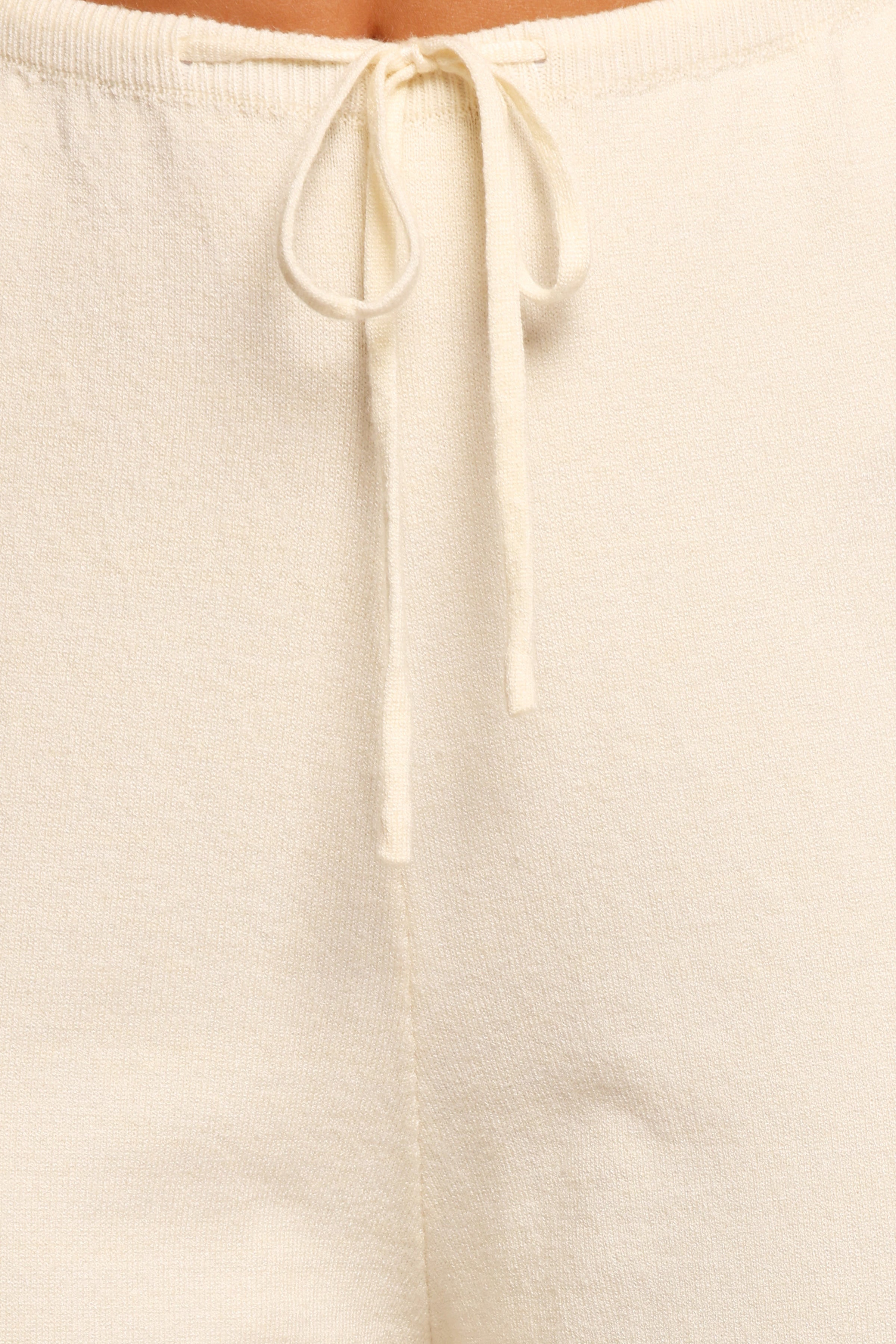 BOTTOMS Ash Knitted Pants - White