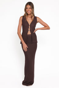 BOTTOMS Asplie Knit Maxi Skirt - Espresso