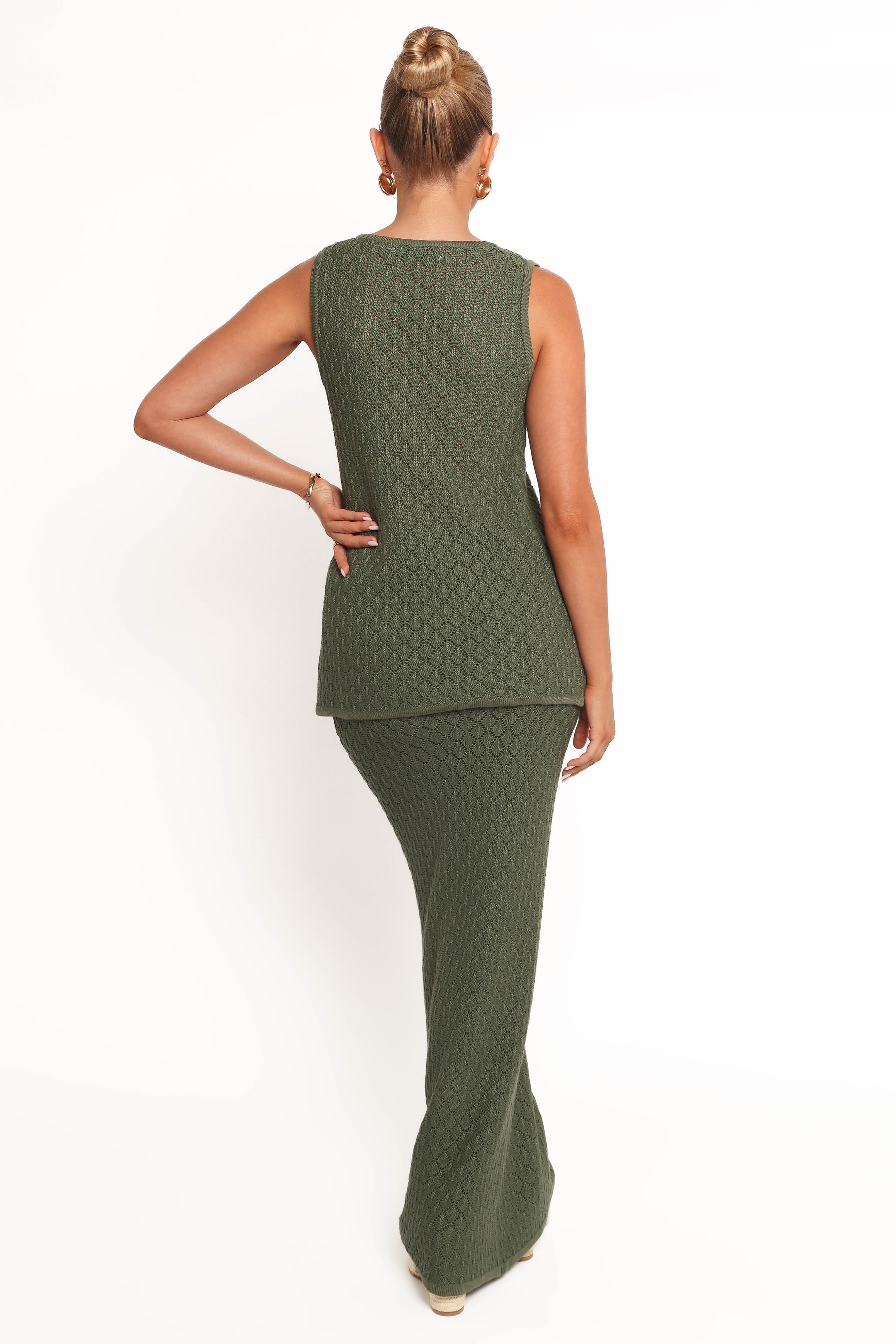 BOTTOMS Asplie Knit Maxi Skirt - Olive