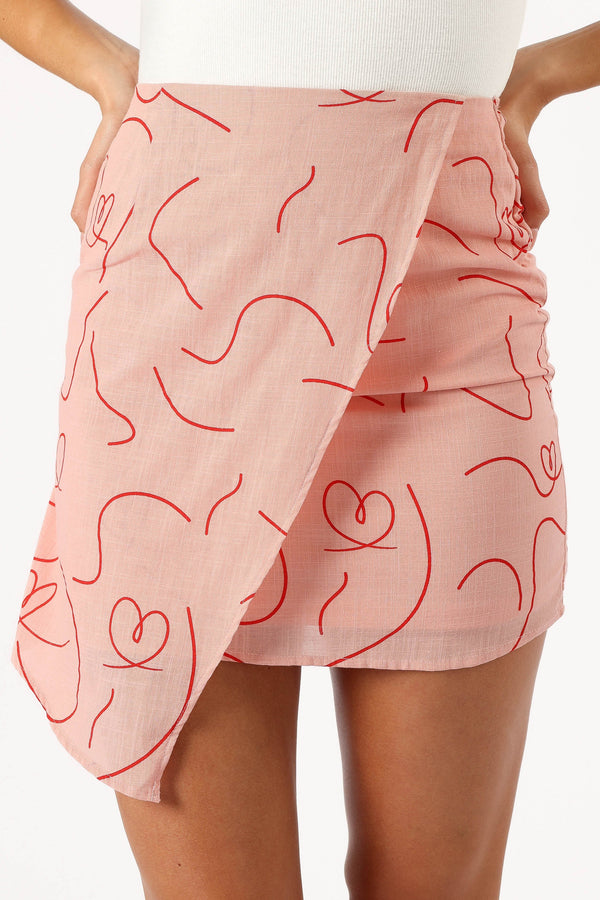 BOTTOMS @Avery Mini Skirt - Pink Swirl (hold for V Day)