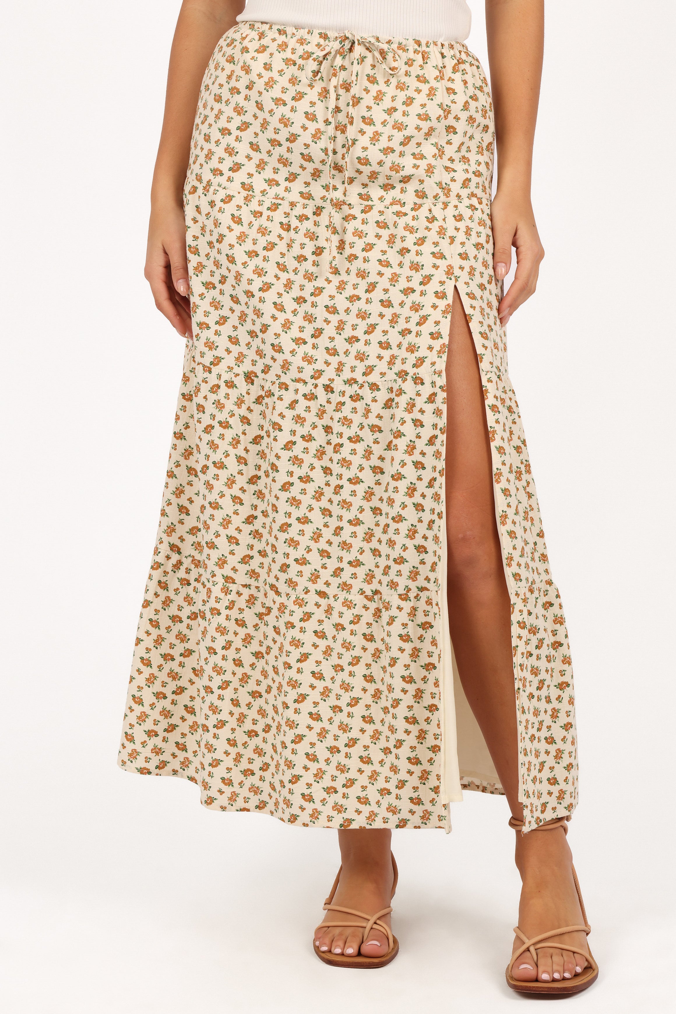 BOTTOMS Bailey Tiered Maxi Skirt - Yellow