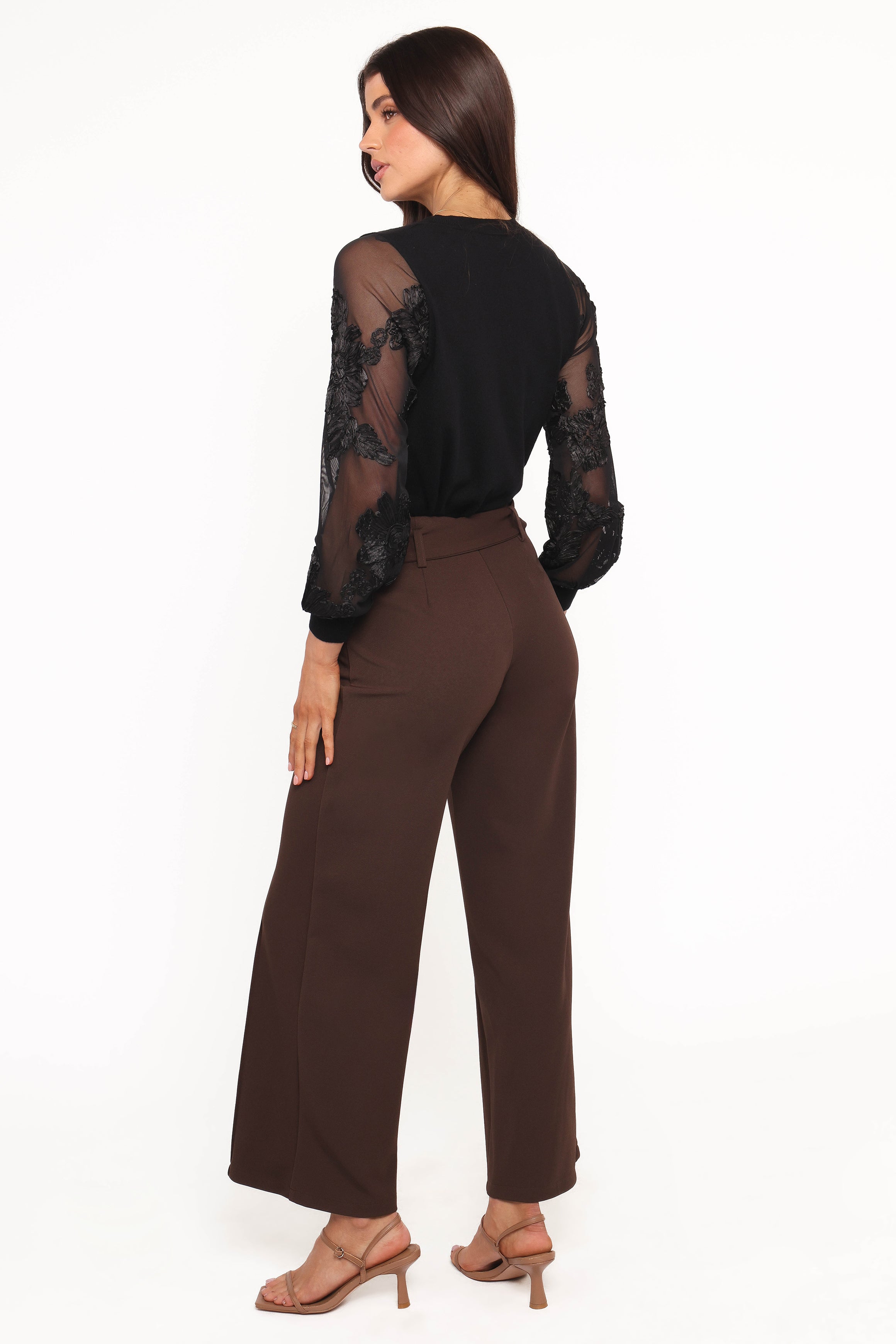 BOTTOMS Benton Belted Pant - Brown
