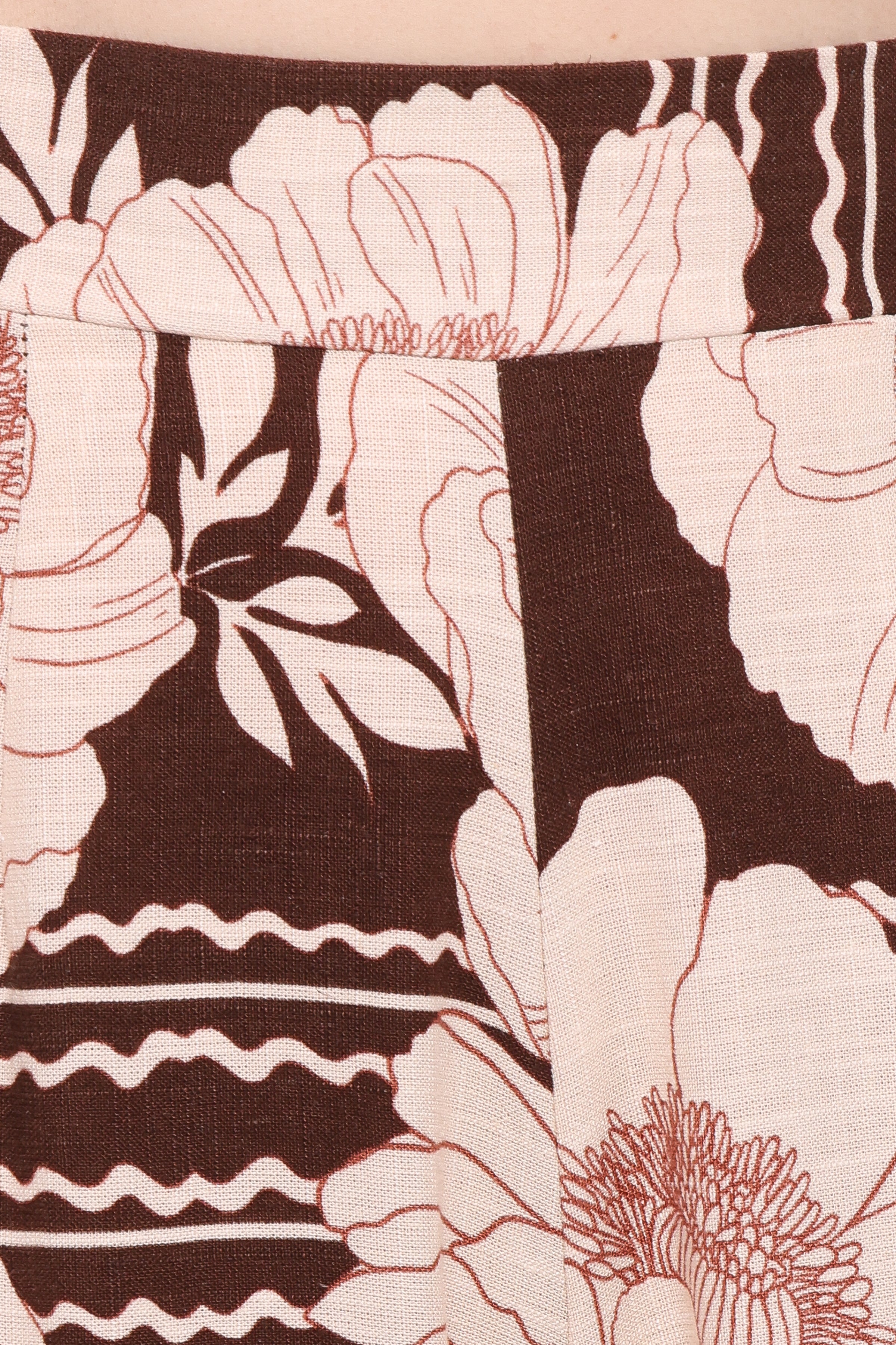 BOTTOMS Bernadine Wide Leg Pant - Brown Floral