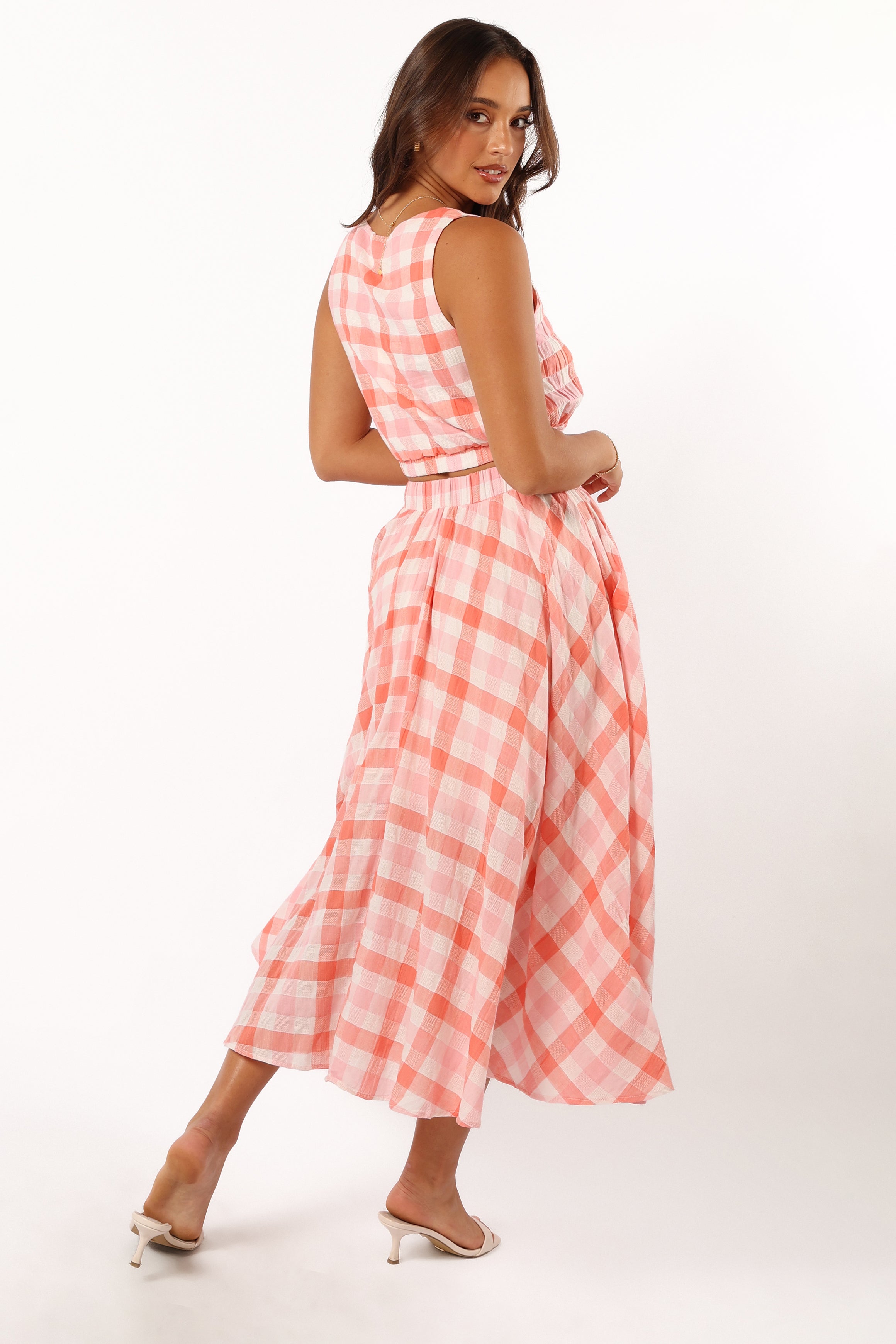 BOTTOMS @Betty Midi Skirt - Rosey Pink
