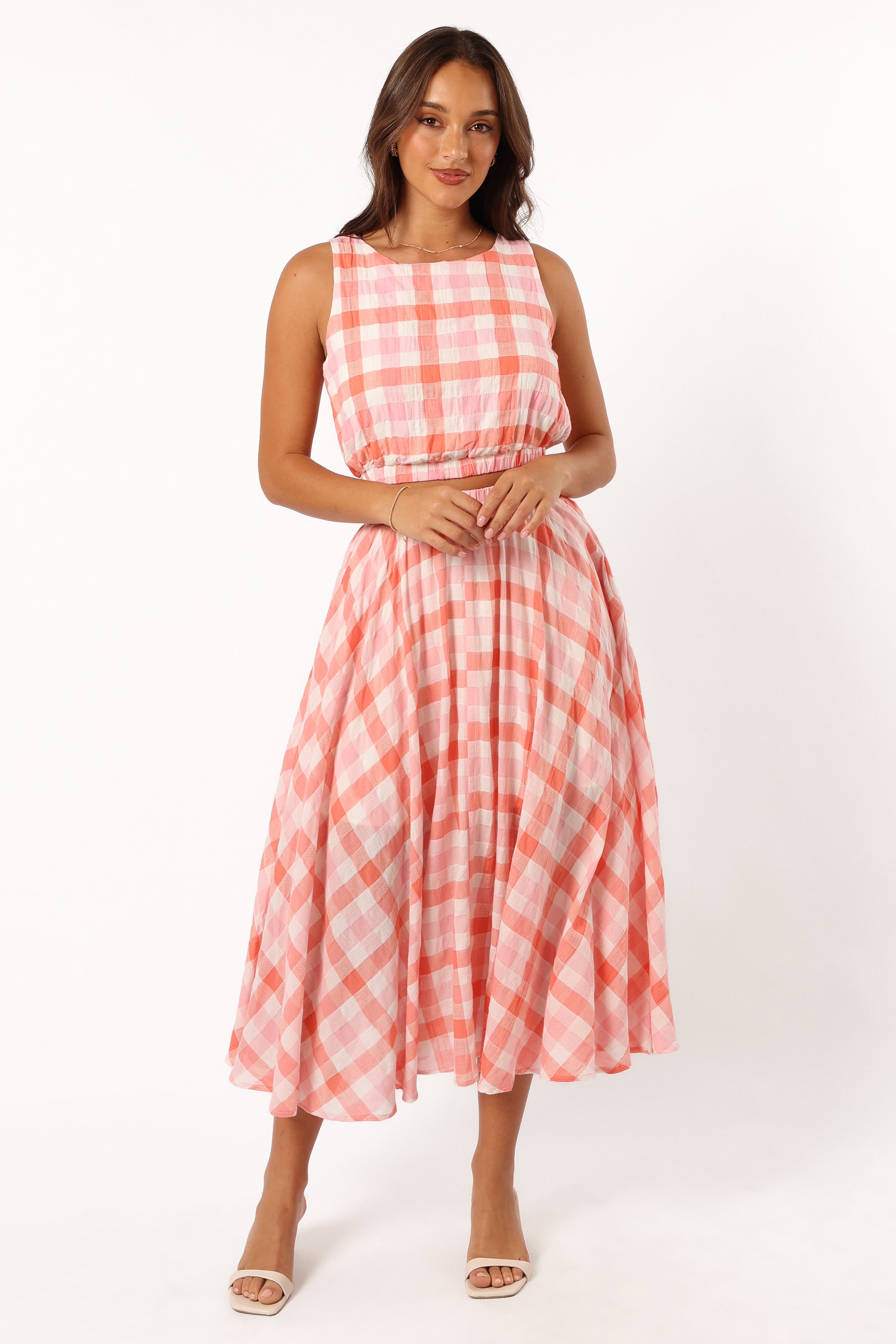 BOTTOMS @Betty Midi Skirt - Rosey Pink