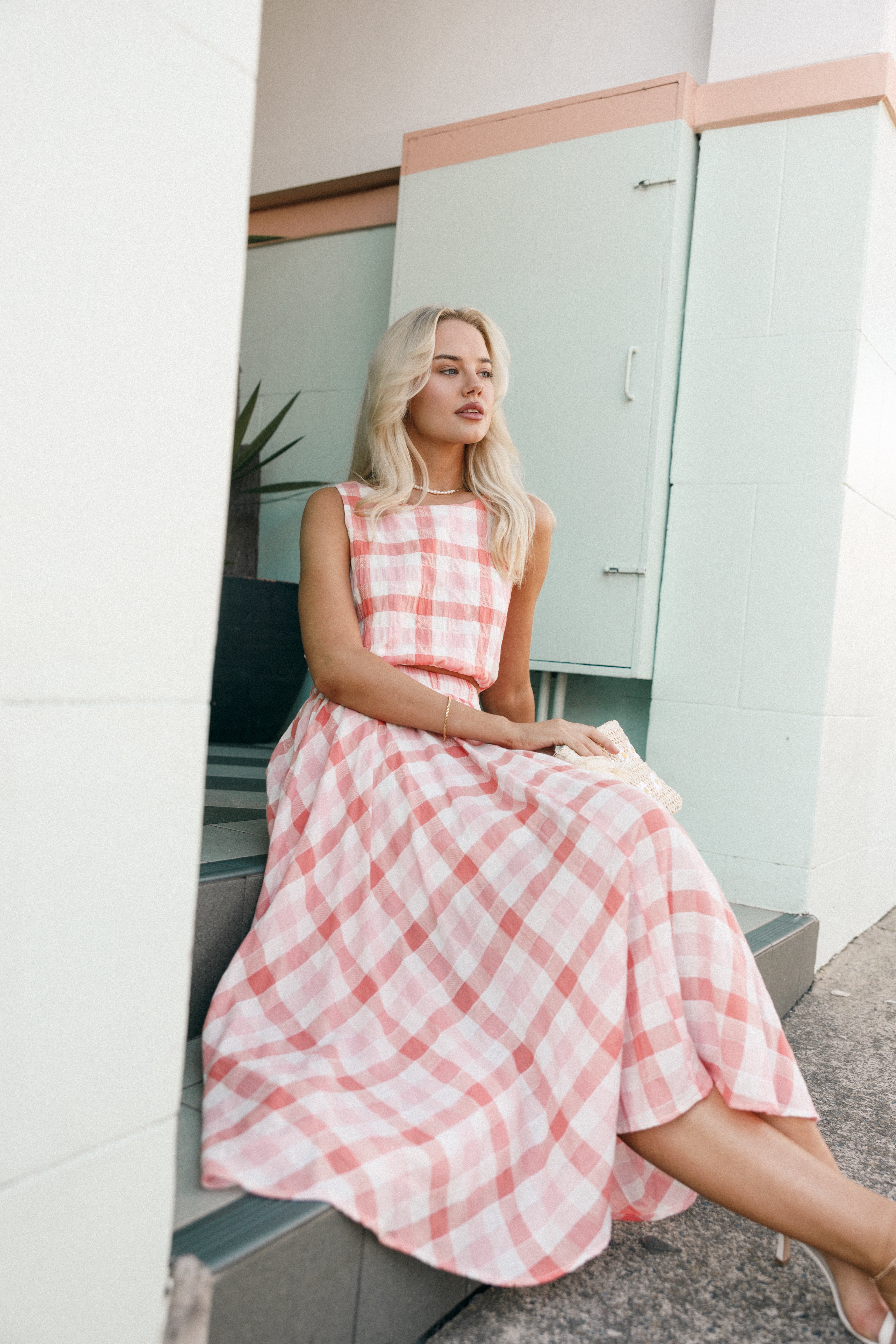 BOTTOMS @Betty Midi Skirt - Rosey Pink (Hold for 4th July)