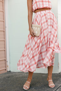 BOTTOMS @Betty Midi Skirt - Rosey Pink (Hold for 4th July)