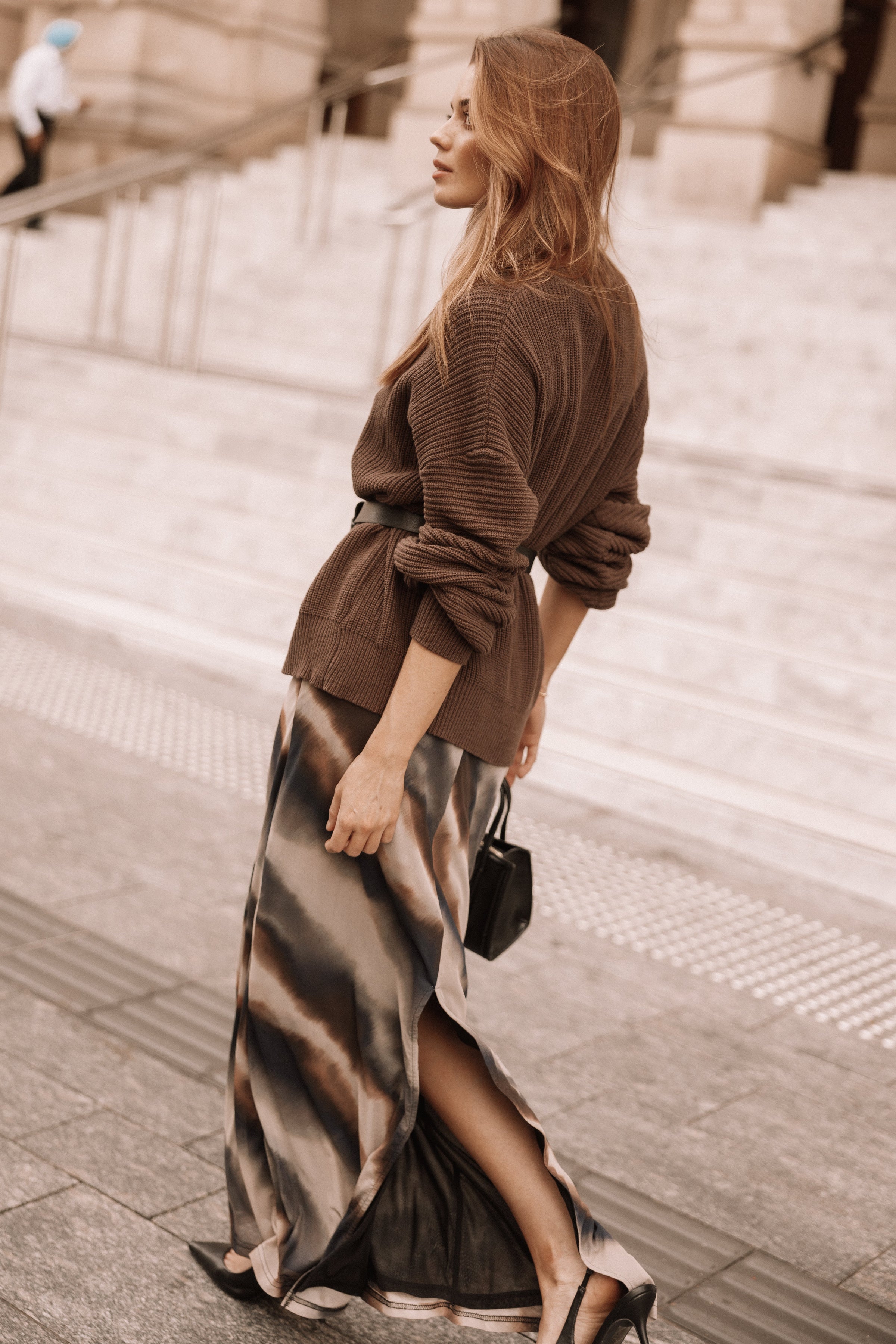 BOTTOMS @Beverly Maxi Skirt - Dusk Print (Hold for Winter Essentials)